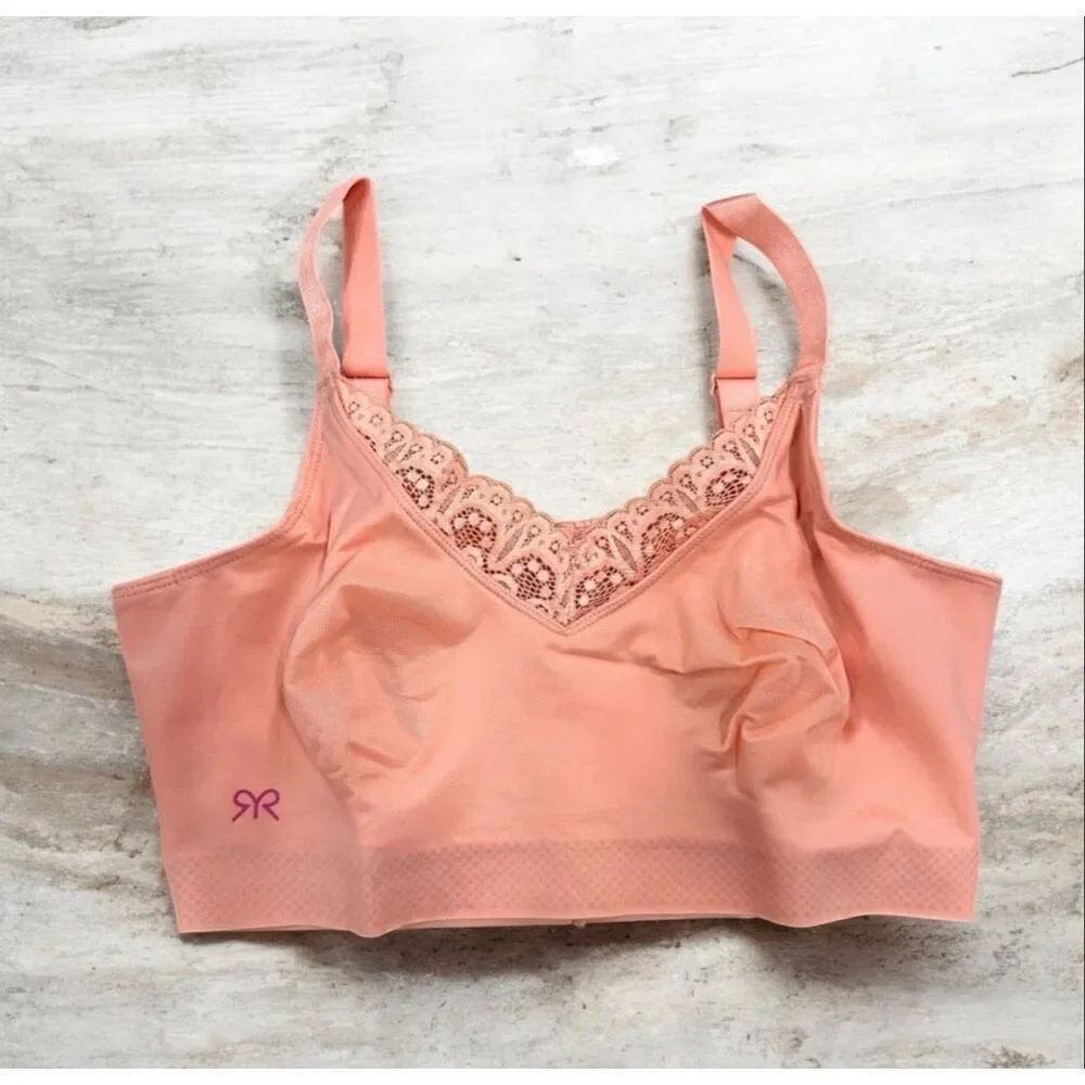 Ruby Ribbon Diva Lace Demiette Bra Coral Nwt Size 32